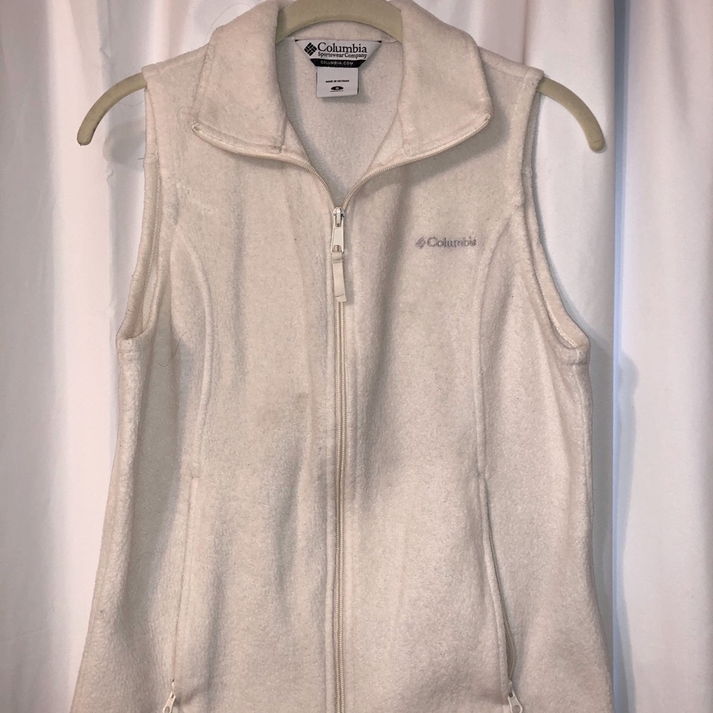 White/Cream Women’s Columbia Fleece Vest